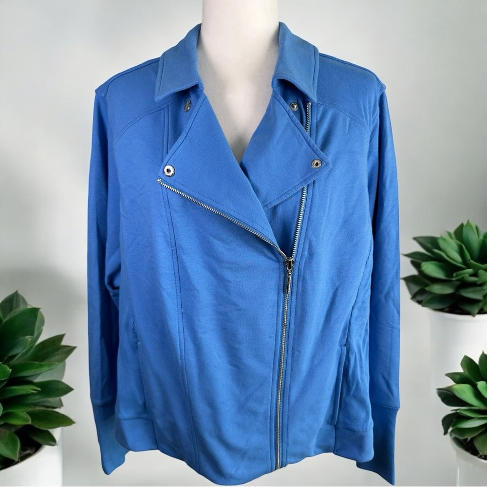Women's Blue Zipper Jacket